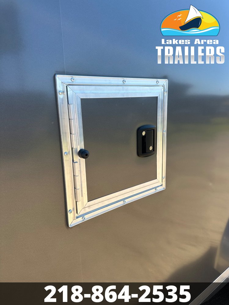 2026 NEO 7.5X29 NASX CHARCOAL ALUMINUM ENCLOSED SNOWMOBILE TRAILER