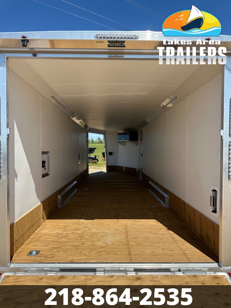 2026 NEO 7.5X29 NASX CHARCOAL ALUMINUM ENCLOSED SNOWMOBILE TRAILER