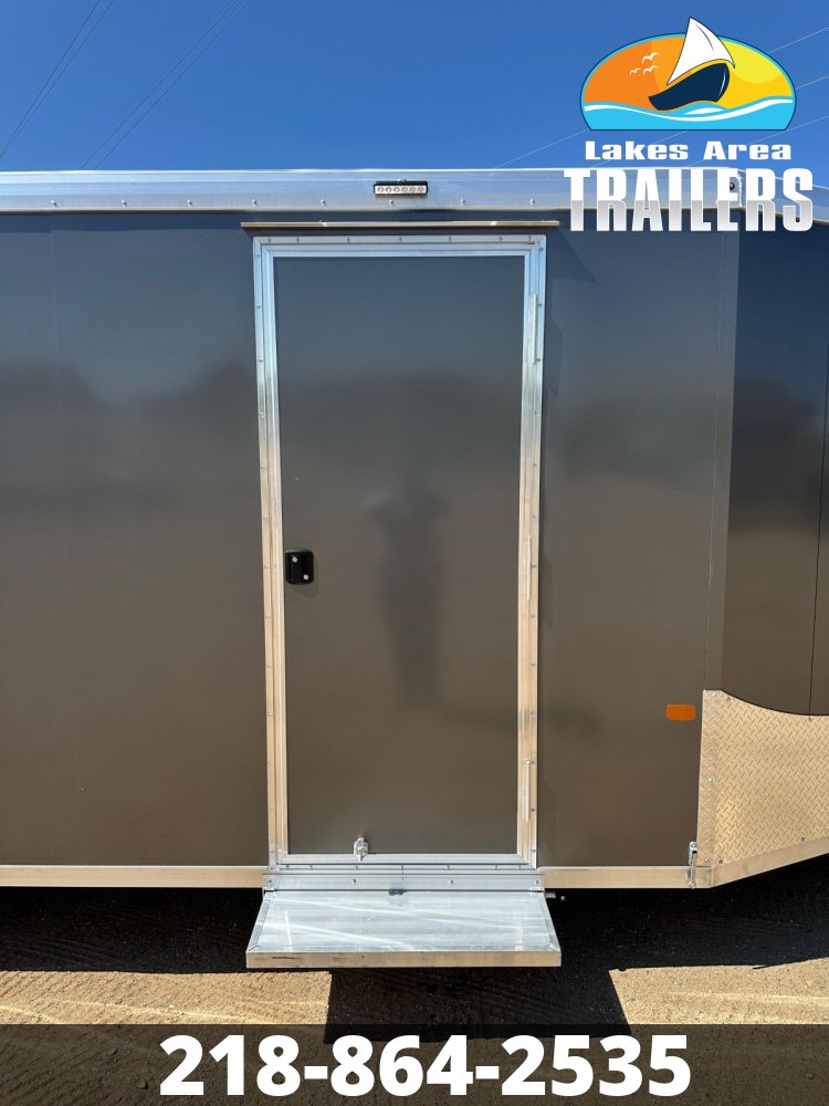 2026 NEO 7.5X29 NASX CHARCOAL ALUMINUM ENCLOSED SNOWMOBILE TRAILER