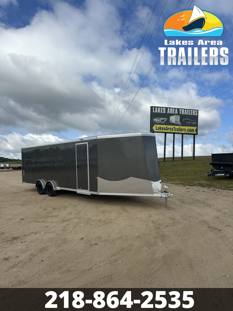 2027 NEO 7.5X29 NASX CHARCOAL ALUMINUM ENCLOSED SNOWMOBILE TRAILER