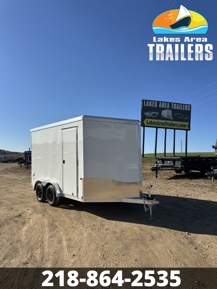 2027 NEO 7.5X12 WHITE ALUMINUM ENCLOSED TRAILER