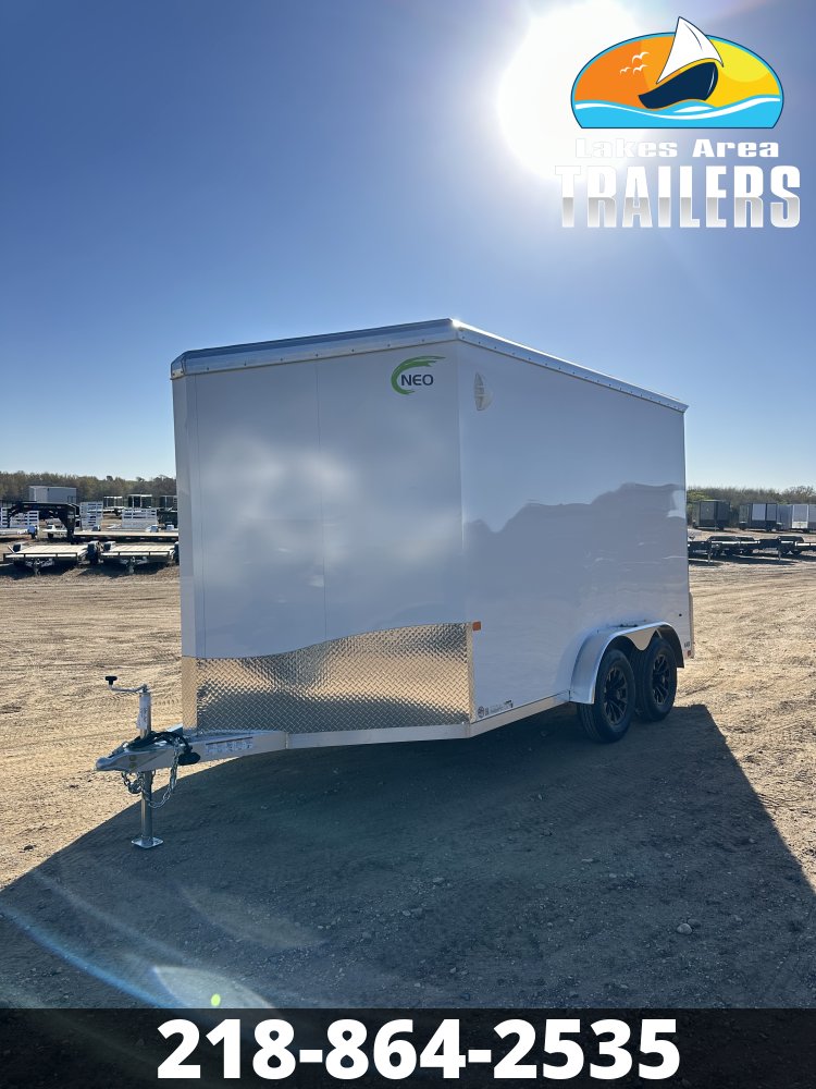 2027 NEO 7.5X12 WHITE ALUMINUM ENCLOSED TRAILER