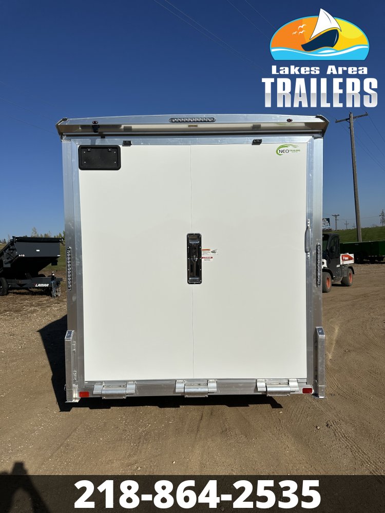 2027 NEO 7.5X12 WHITE ALUMINUM ENCLOSED TRAILER