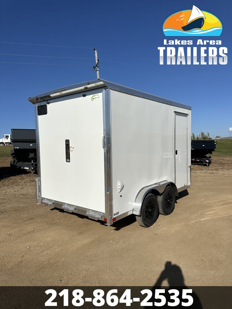 2027 NEO 7.5X12 WHITE ALUMINUM ENCLOSED TRAILER