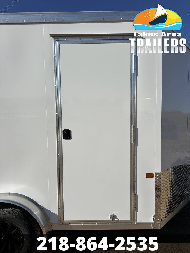 2027 NEO 7.5X12 WHITE ALUMINUM ENCLOSED TRAILER
