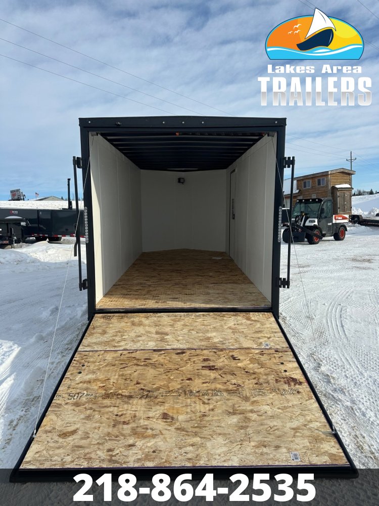 2026 AERO 7X16 CHARCOAL BLACKOUT ENCLOSED TRAILER