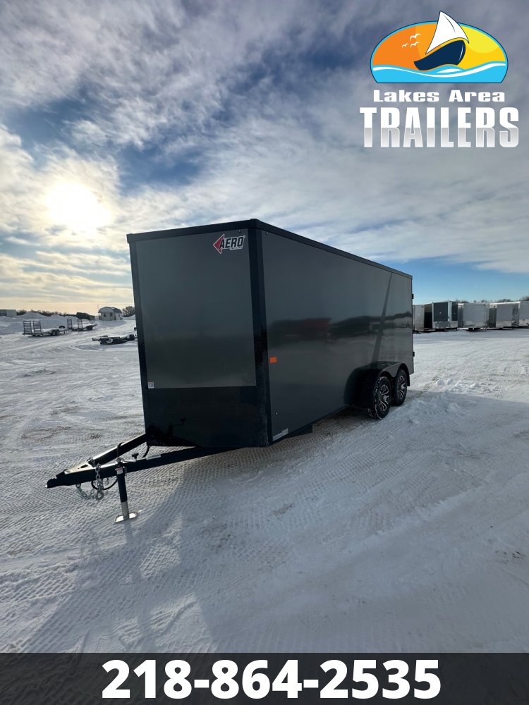 2026 AERO 7X16 CHARCOAL BLACKOUT ENCLOSED TRAILER