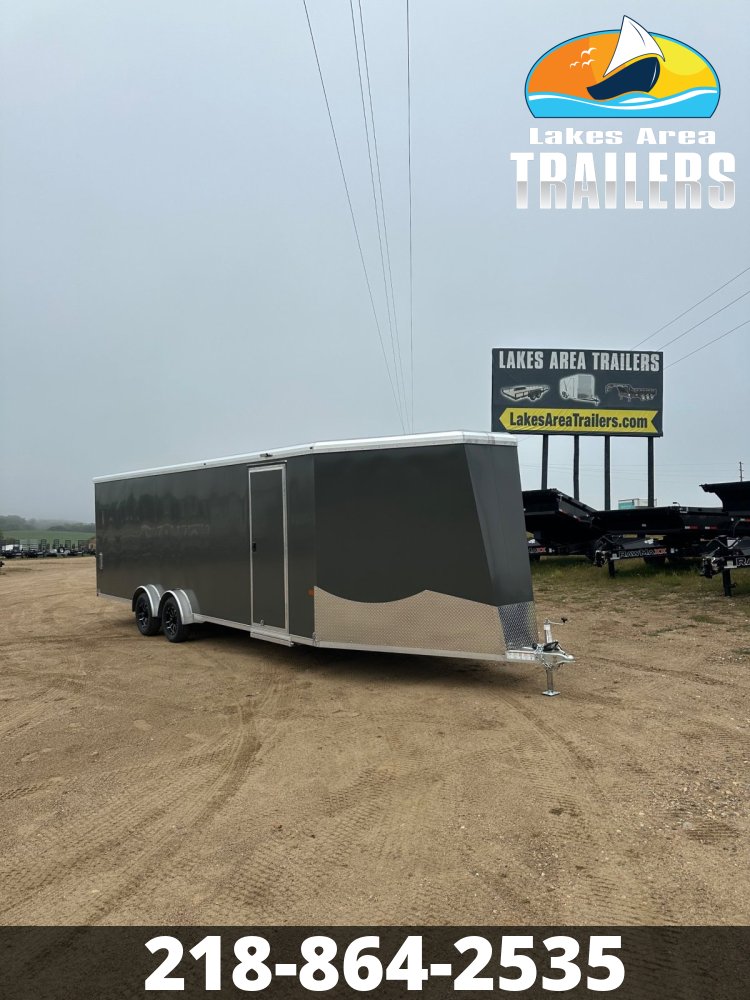 2026 NEO 7.5X29 NASX CHARCOAL ALUMINUM ENCLOSED SNOWMOBILE TRAILER