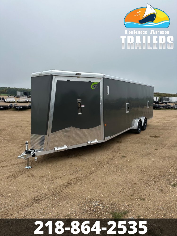 2026 NEO 7.5X29 NASX CHARCOAL ALUMINUM ENCLOSED SNOWMOBILE TRAILER