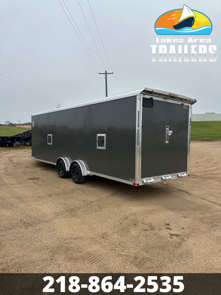2026 NEO 7.5X29 NASX CHARCOAL ALUMINUM ENCLOSED SNOWMOBILE TRAILER