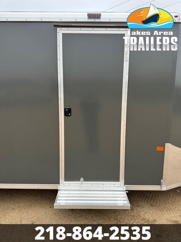 2026 NEO 7.5X29 NASX CHARCOAL ALUMINUM ENCLOSED SNOWMOBILE TRAILER