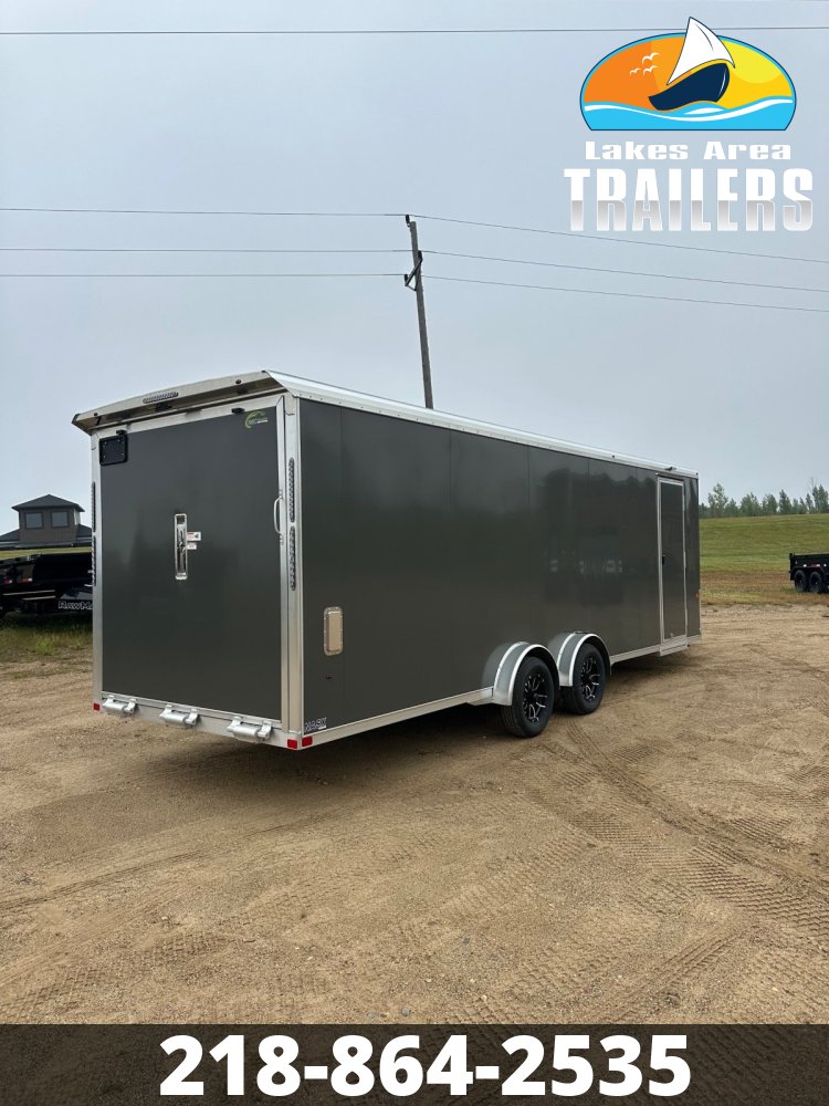 2026 NEO 7.5X29 NASX CHARCOAL ALUMINUM ENCLOSED SNOWMOBILE TRAILER