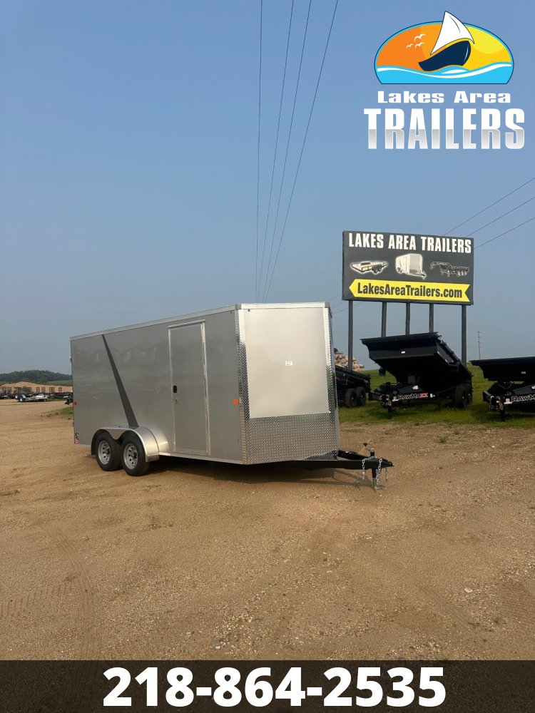 2026 AERO 7X16 SILVER ENCLOSED TRAILER