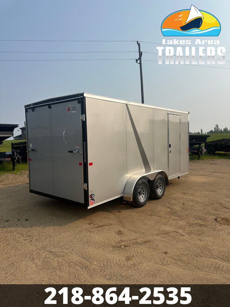 2026 AERO 7X16 SILVER ENCLOSED TRAILER
