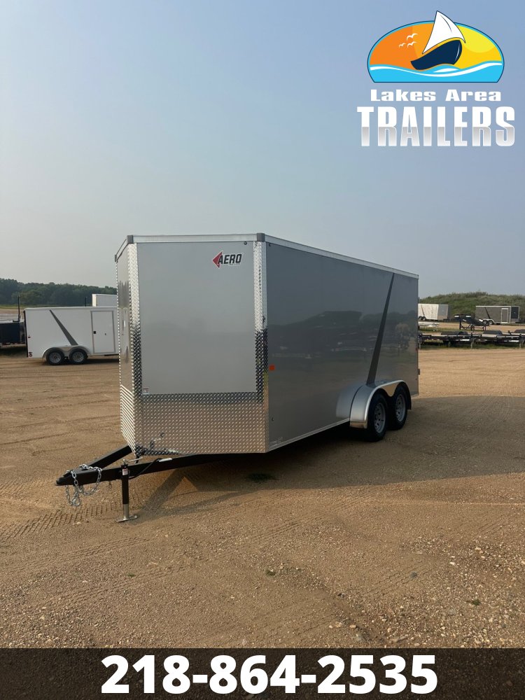 2026 AERO 7X16 SILVER ENCLOSED TRAILER