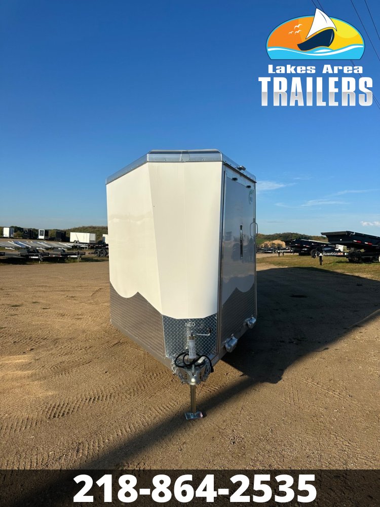 2026 NEO 7.5X29 NASX WHITE ALUMINUM ENCLOSED SNOWMOBILE TRAILER
