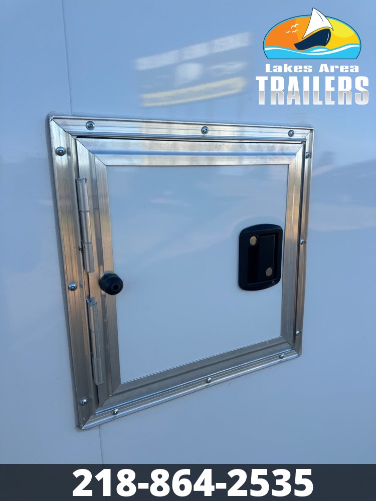 2026 NEO 7.5X29 NASX WHITE ALUMINUM ENCLOSED SNOWMOBILE TRAILER