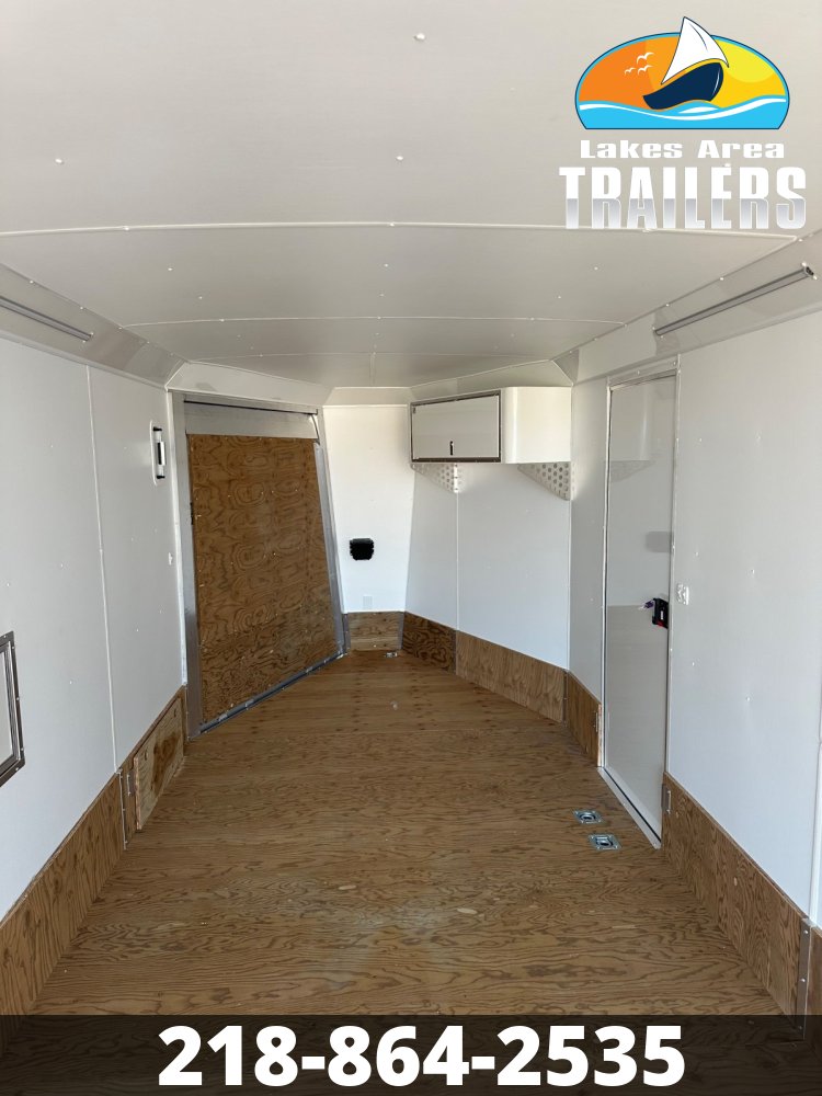 2026 NEO 7.5X29 NASX WHITE ALUMINUM ENCLOSED SNOWMOBILE TRAILER