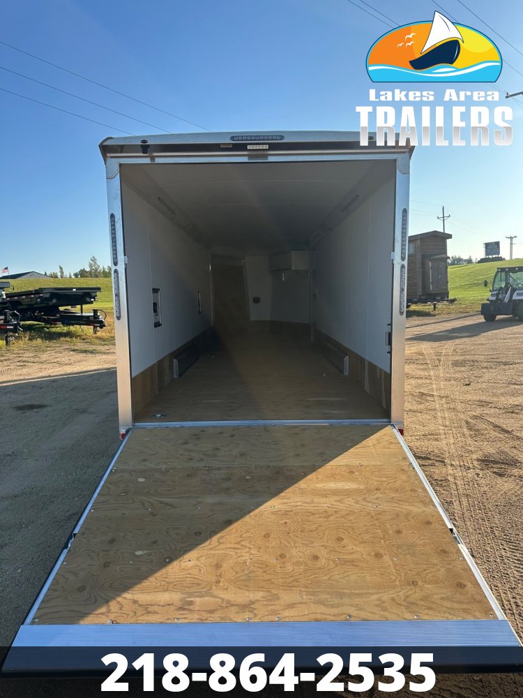 2026 NEO 7.5X29 NASX WHITE ALUMINUM ENCLOSED SNOWMOBILE TRAILER