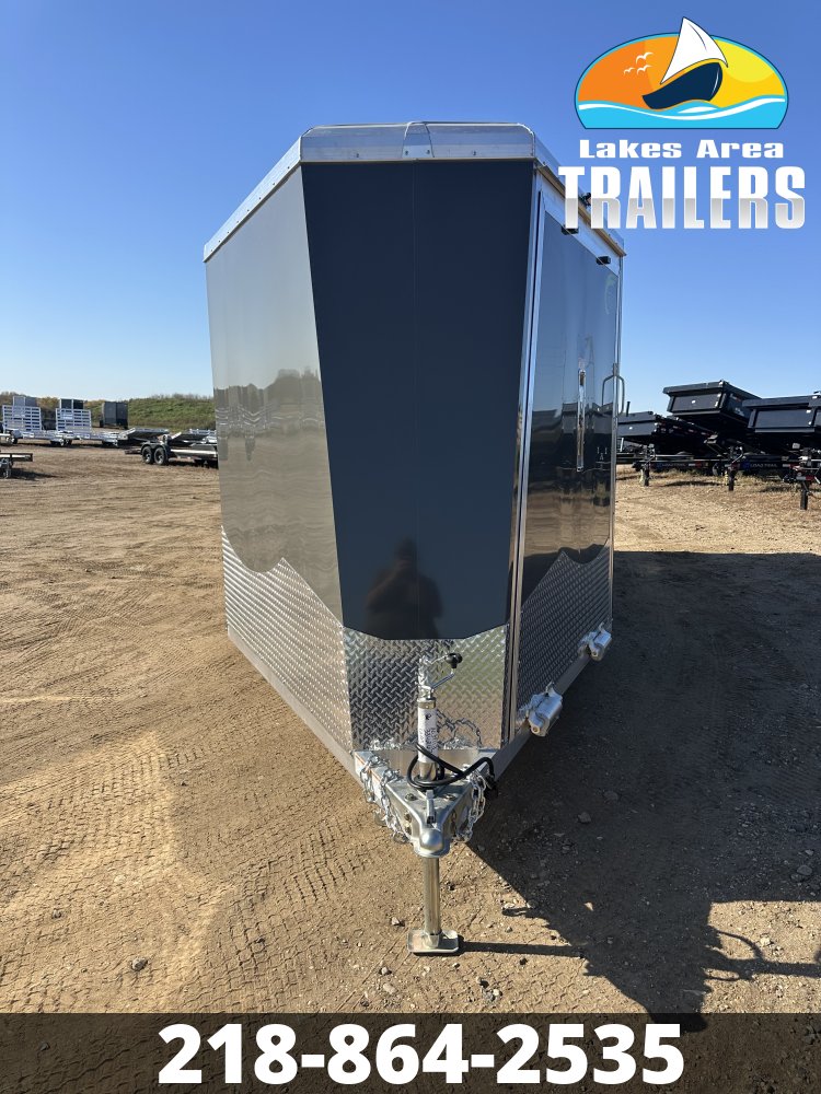 2027 NEO 7.5X23 NASX BATTLESHIP GRAY ALUMINUM ENCLOSED SNOWMOBILE TRAILER