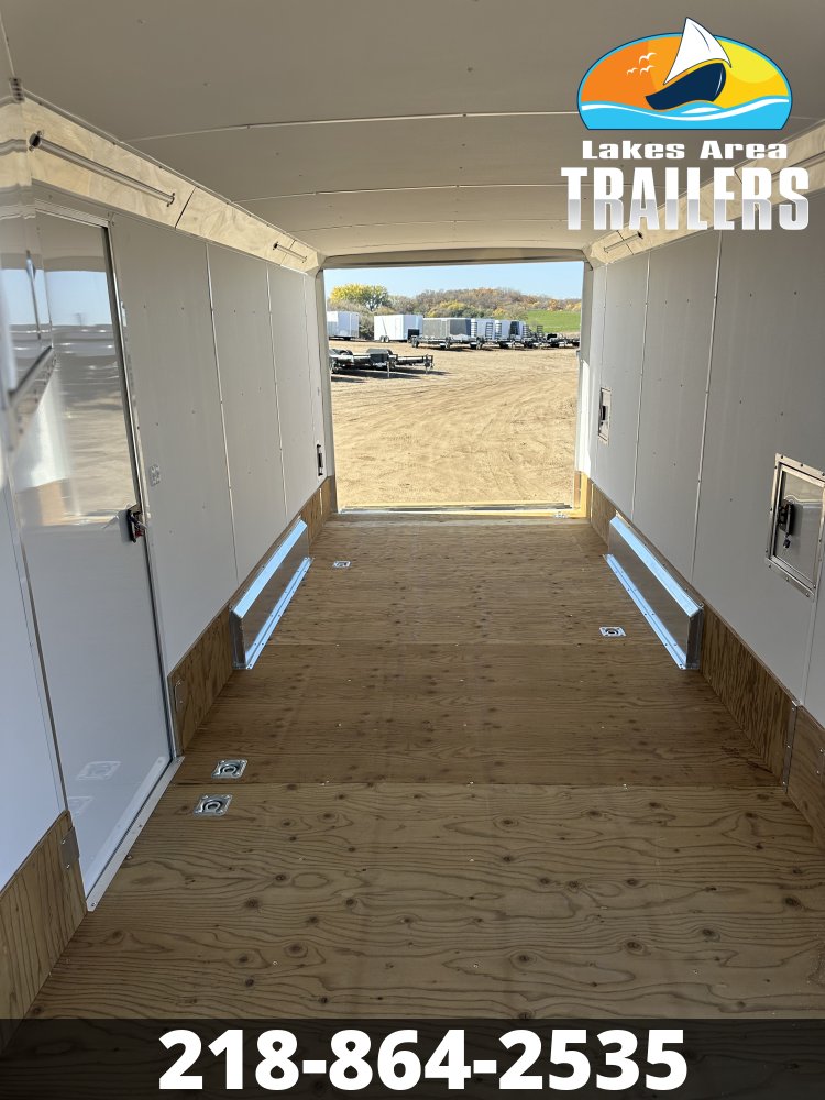 2027 NEO 7.5X23 NASX BATTLESHIP GRAY ALUMINUM ENCLOSED SNOWMOBILE TRAILER
