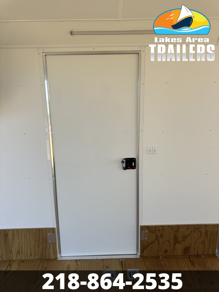 2027 NEO 7.5X23 NASX BATTLESHIP GRAY ALUMINUM ENCLOSED SNOWMOBILE TRAILER