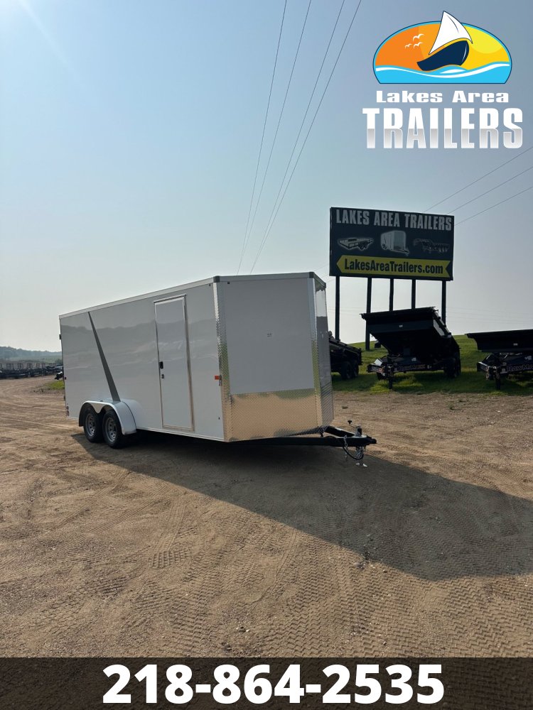 2026 AERO 7X18 WHITE ENCLOSED TRAILER