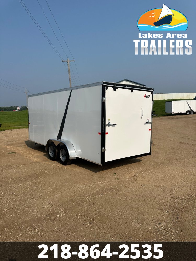 2026 AERO 7X18 WHITE ENCLOSED TRAILER