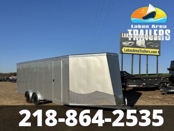 2027 NEO 7.5X27 NASX SILVER ALUMINUM ENCLOSED SNOWMOBILE TRAILER