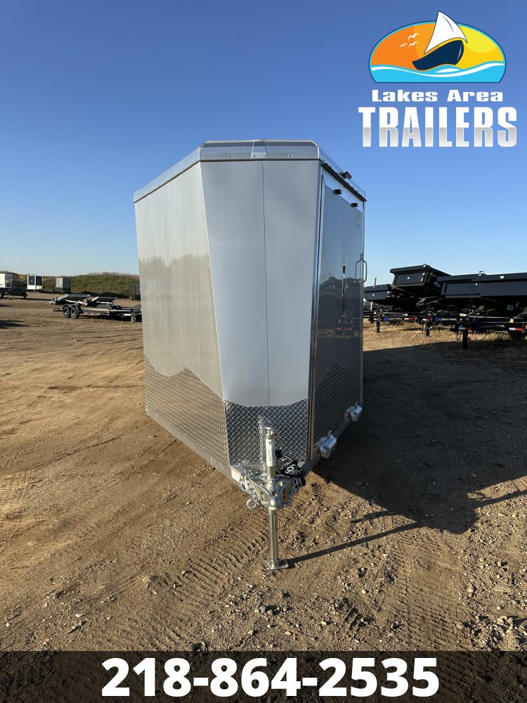 2027 NEO 7.5X27 NASX SILVER ALUMINUM ENCLOSED SNOWMOBILE TRAILER