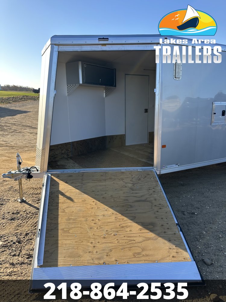 2027 NEO 7.5X27 NASX SILVER ALUMINUM ENCLOSED SNOWMOBILE TRAILER