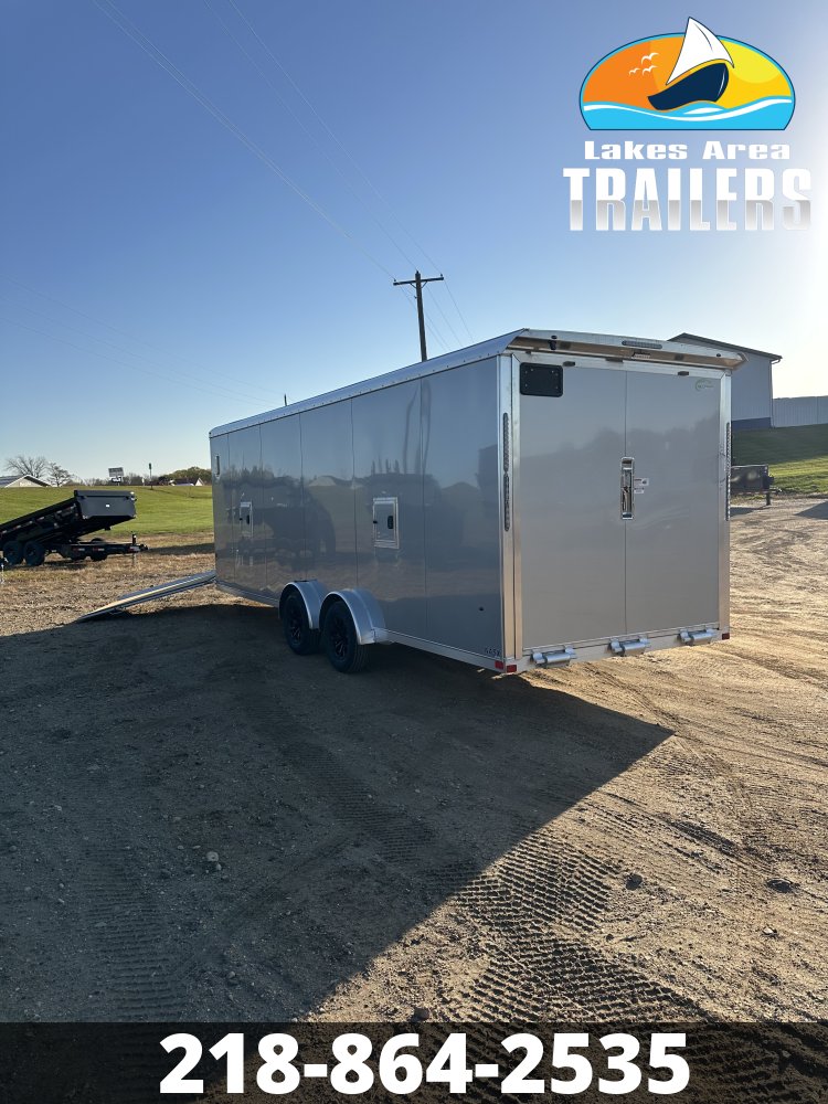 2027 NEO 7.5X27 NASX SILVER ALUMINUM ENCLOSED SNOWMOBILE TRAILER