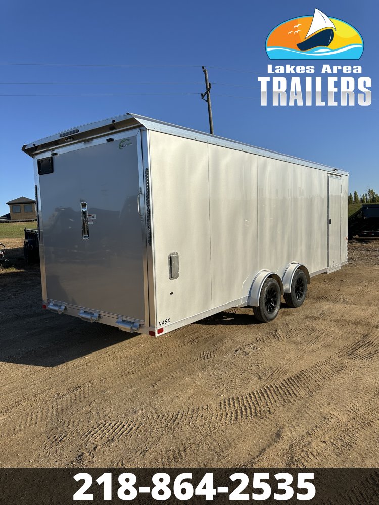 2027 NEO 7.5X27 NASX SILVER ALUMINUM ENCLOSED SNOWMOBILE TRAILER