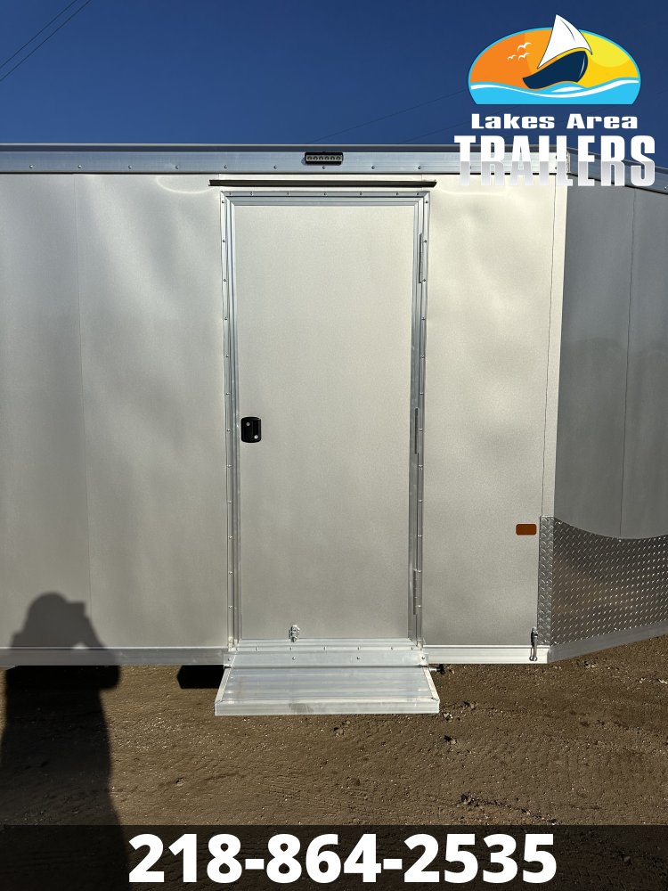 2027 NEO 7.5X27 NASX SILVER ALUMINUM ENCLOSED SNOWMOBILE TRAILER
