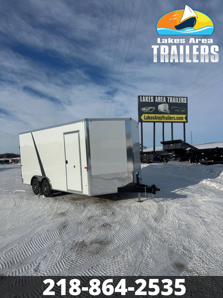 2026 AERO 8.5X16 WHITE ENCLOSED TRAILER