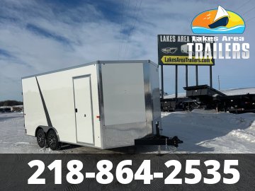 2026 AERO 8.5X16 WHITE ENCLOSED TRAILER