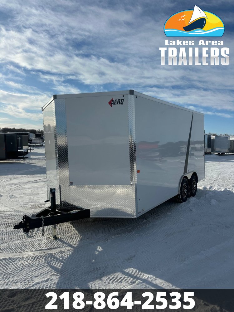2026 AERO 8.5X16 WHITE ENCLOSED TRAILER
