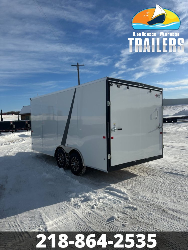 2026 AERO 8.5X16 WHITE ENCLOSED TRAILER