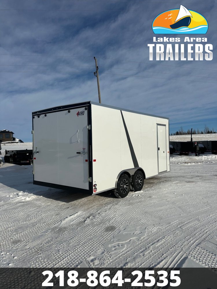 2026 AERO 8.5X16 WHITE ENCLOSED TRAILER