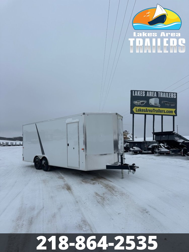2026 AERO 8.5X20 WHITE ENCLOSED TRAILER