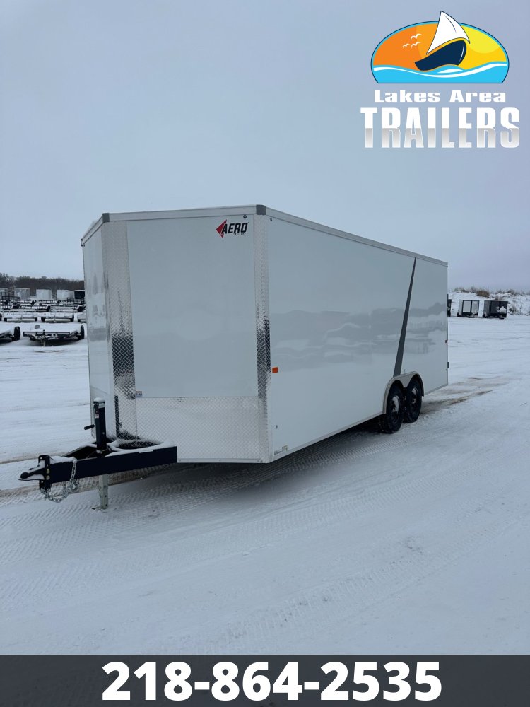 2026 AERO 8.5X20 WHITE ENCLOSED TRAILER