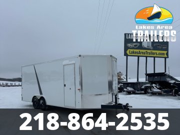2026 AERO 8.5X20 WHITE ENCLOSED TRAILER