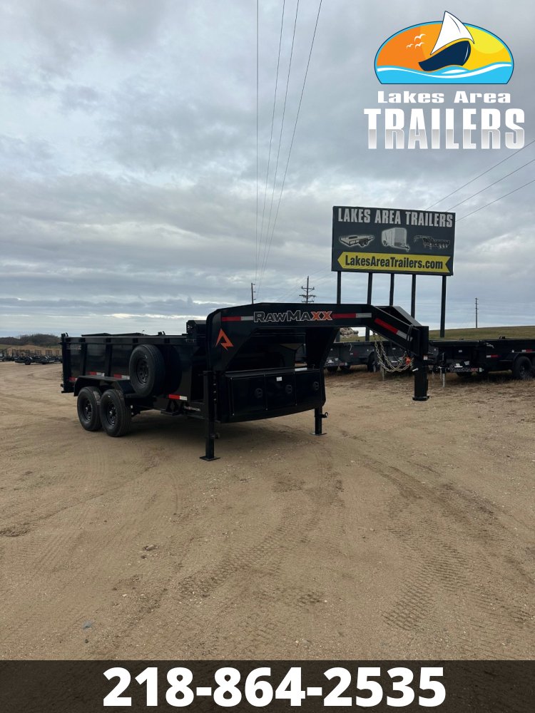 2026 RAWMAXX 83X14 LPX GOOSENECK DUMP TRAILER