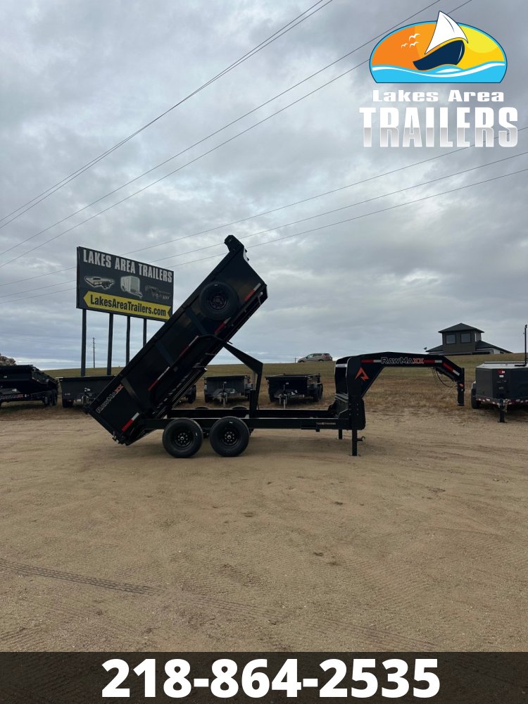 2026 RAWMAXX 83X14 LPX GOOSENECK DUMP TRAILER