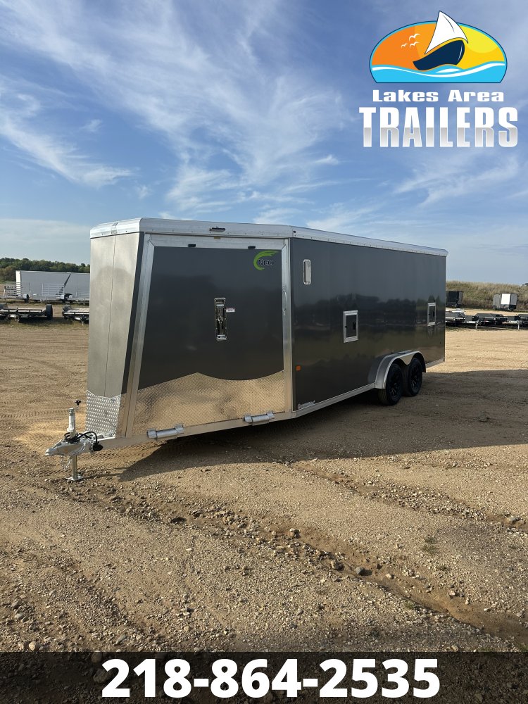 2027 NEO 7.5X23 NASX CHARCOAL ALUMINUM ENCLOSED SNOWMOBILE TRAILER