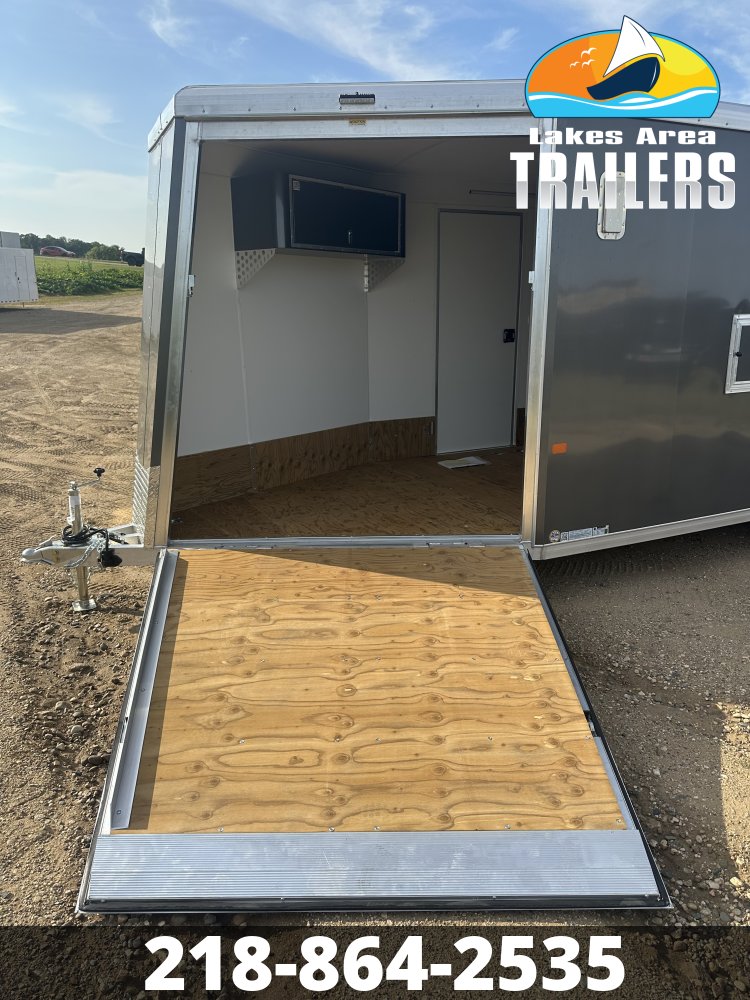 2027 NEO 7.5X23 NASX CHARCOAL ALUMINUM ENCLOSED SNOWMOBILE TRAILER
