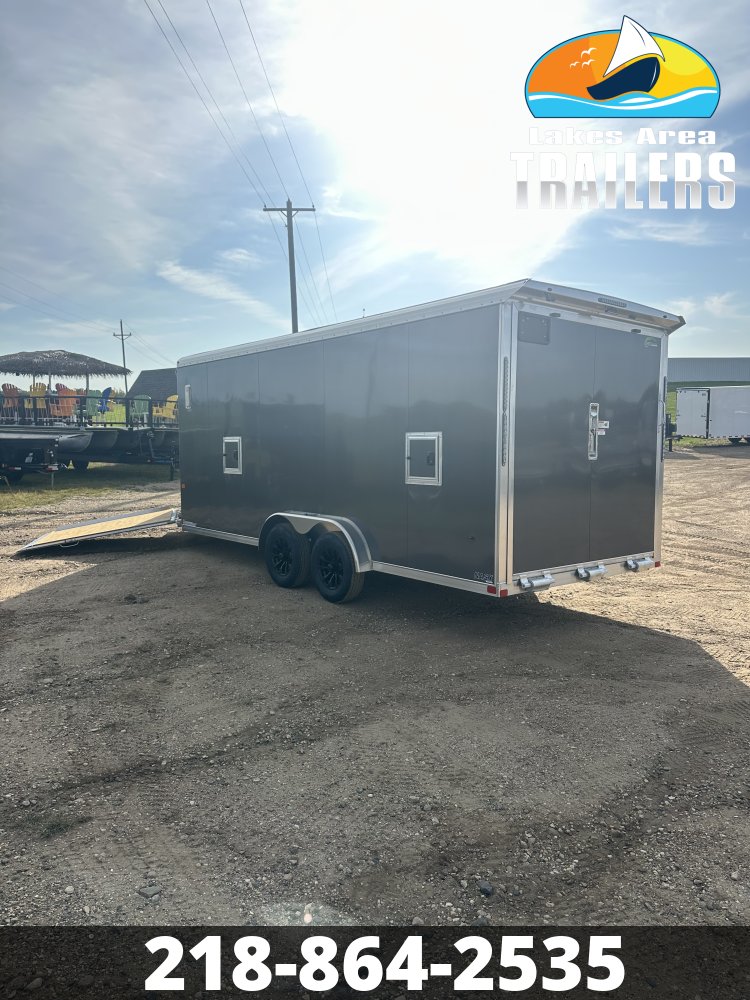 2027 NEO 7.5X23 NASX CHARCOAL ALUMINUM ENCLOSED SNOWMOBILE TRAILER