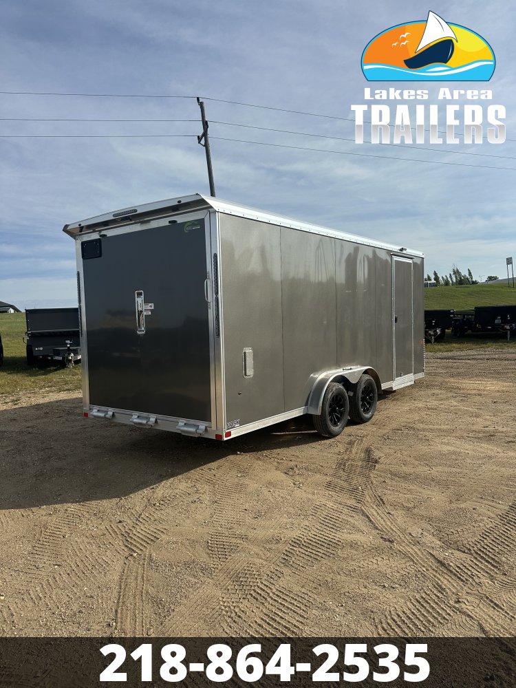 2027 NEO 7.5X23 NASX CHARCOAL ALUMINUM ENCLOSED SNOWMOBILE TRAILER