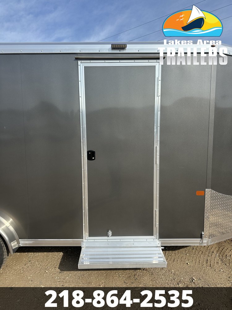 2027 NEO 7.5X23 NASX CHARCOAL ALUMINUM ENCLOSED SNOWMOBILE TRAILER
