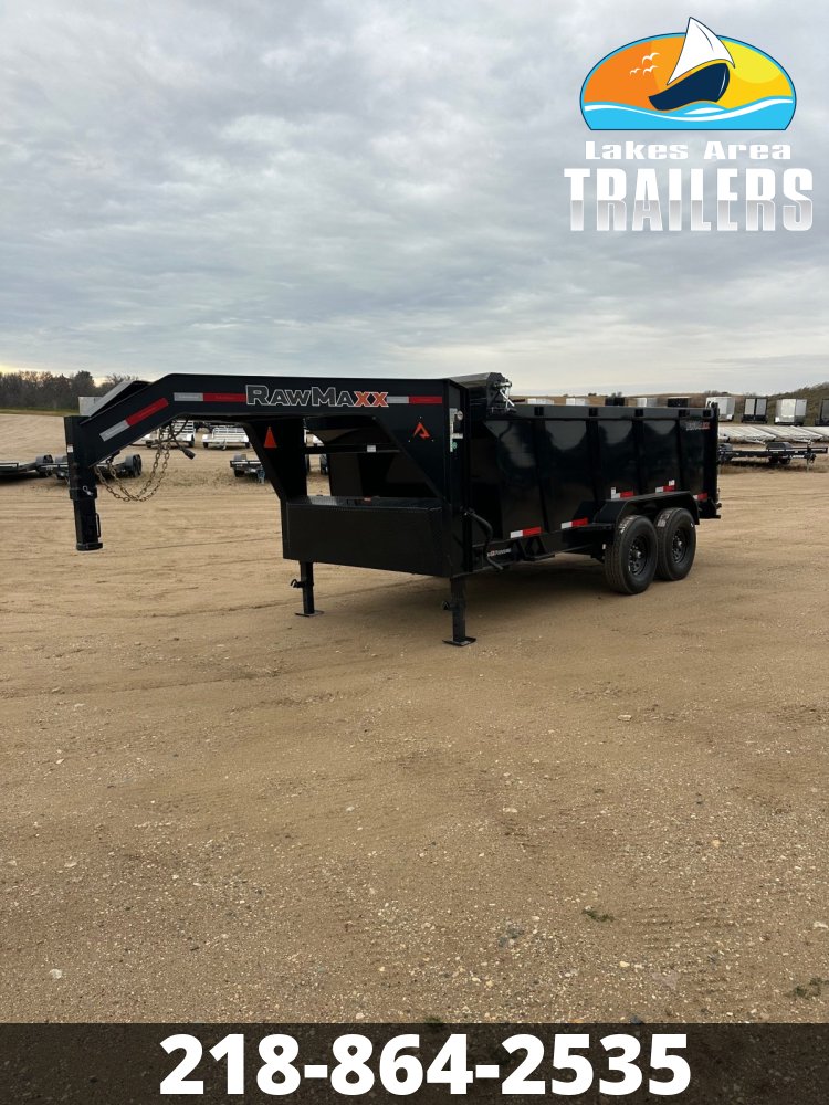 2026 RAWMAXX 83X14 LPX GOOSENECK DUMP TRAILER